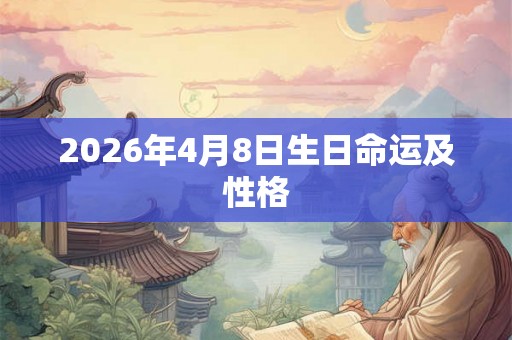 2026年4月8日生日命运及性格