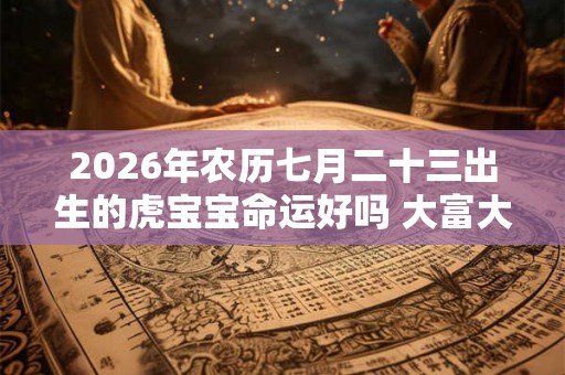 2026年农历七月二十三出生的虎宝宝命运好吗 大富大贵吗 2026年农历七月二十三出生的虎宝宝命运好吗 大富大贵吗
