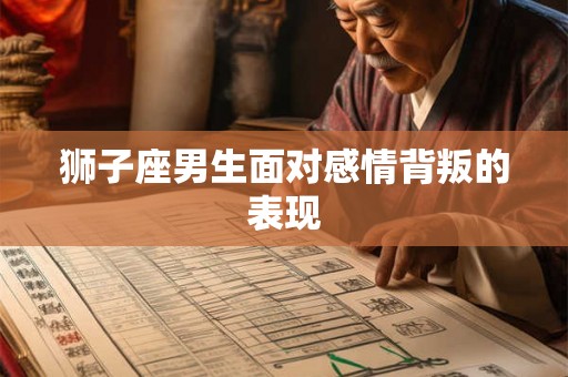 狮子座男生面对感情背叛的表现