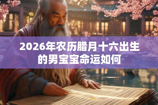 2026年农历腊月十六出生的男宝宝命运如何