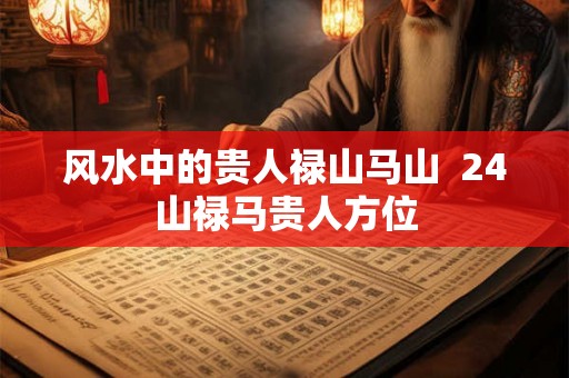 风水中的贵人禄山马山  24山禄马贵人方位