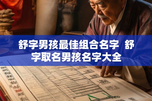 舒字男孩最佳组合名字 舒字取名男孩名字大全 舒字男孩最佳组合名字 舒字取名男孩名字大全