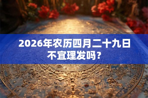 2026年农历四月二十九日不宜理发吗？