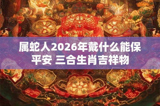属蛇人2026年戴什么能保平安 三合生肖吉祥物 属蛇人2026年戴什么能保平安 三合生肖吉祥物