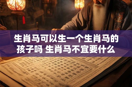生肖马可以生一个生肖马的孩子吗 生肖马不宜要什么小孩