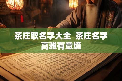 茶庄取名字大全  茶庄名字高雅有意境