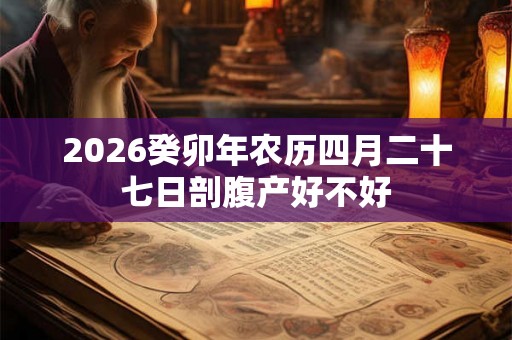 2026癸卯年农历四月二十七日剖腹产好不好