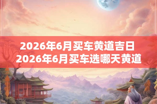 2026年6月买车黄道吉日 2026年6月买车选哪天黄道吉日 2026年6月买车黄道吉日 2026年6月买车选哪天黄道吉日