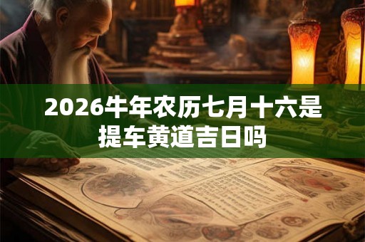 2026牛年农历七月十六是提车黄道吉日吗