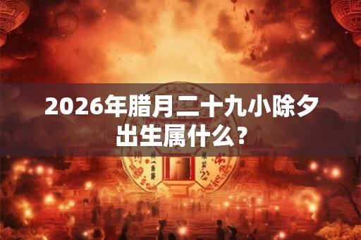 2026年腊月二十九小除夕出生属什么？