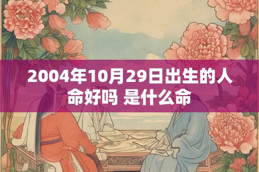 2004年10月29日出生的人命好吗 是什么命