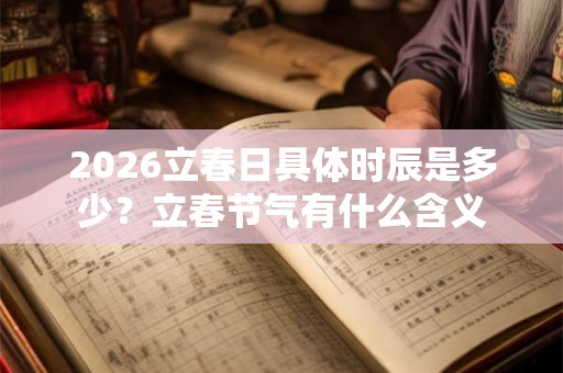 2026立春日具体时辰是多少？立春节气有什么含义
