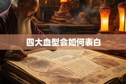 四大血型会如何表白