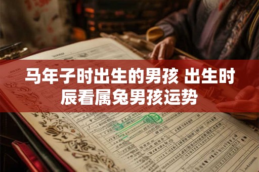 马年子时出生的男孩 出生时辰看属兔男孩运势