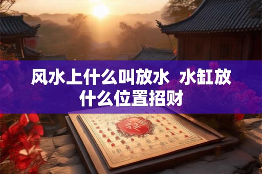 风水上什么叫放水  水缸放什么位置招财