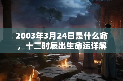2003年3月24日是什么命,十二时辰出生命运详解 2003年3月24日是什么命,十二时辰出生命运详解