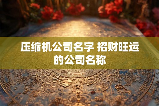 压缩机公司名字 招财旺运的公司名称 压缩机公司名字 招财旺运的公司名称