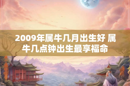 2009年属牛几月出生好 属牛几点钟出生最享福命