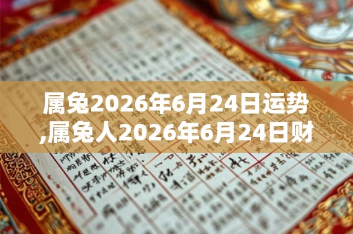 属兔2026年6月24日运势,属兔人2026年6月24日财运,生肖兔2026年6月24日运势