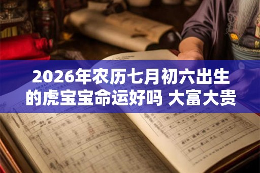 2026年农历七月初六出生的虎宝宝命运好吗 大富大贵吗 2026年农历七月初六出生的虎宝宝命运好吗 大富大贵吗
