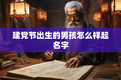 建党节出生的男孩怎么样起名字