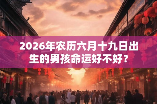 2026年农历六月十九日出生的男孩命运好不好? 2026年农历六月十九日出生的男孩命运好不好?