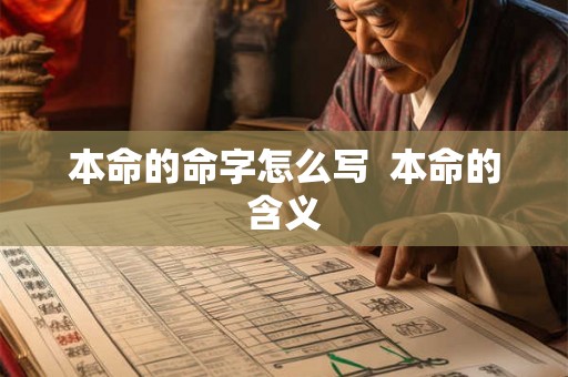 本命的命字怎么写  本命的含义