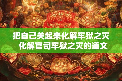 把自己关起来化解牢狱之灾 化解官司牢狱之灾的道文 把自己关起来化解牢狱之灾 化解官司牢狱之灾的道文
