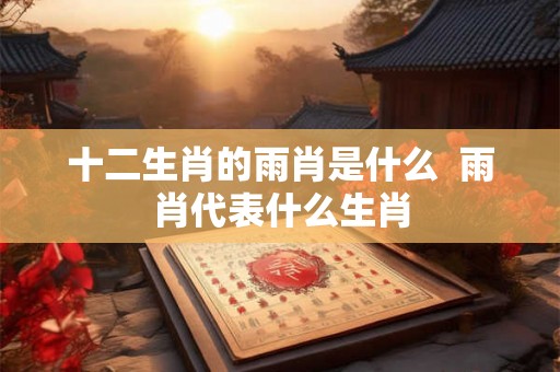 十二生肖的雨肖是什么  雨肖代表什么生肖