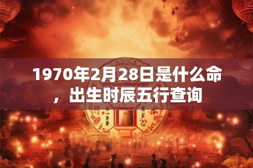 1970年2月28日是什么命,出生时辰五行查询 1970年2月28日是什么命,出生时辰五行查询