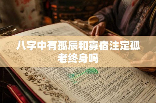 八字中有孤辰和寡宿注定孤老终身吗 八字中有孤辰和寡宿注定孤老终身吗