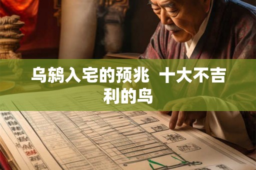 乌鸫入宅的预兆  十大不吉利的鸟