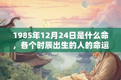 1985年12月24日是什么命，各个时辰出生的人的命运