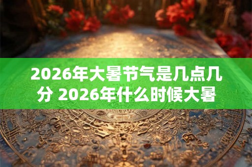 2026年大暑节气是几点几分 2026年什么时候大暑