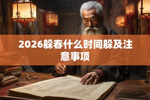 2026躲春什么时间躲及注意事项 2026躲春什么时间躲及注意事项