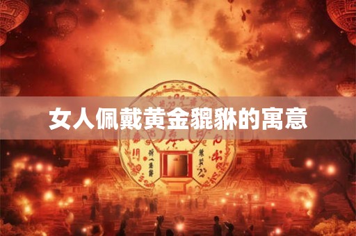 女人佩戴黄金貔貅的寓意