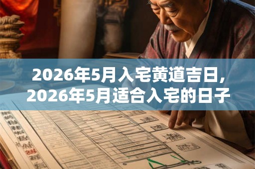 2026年5月入宅黄道吉日,2026年5月适合入宅的日子