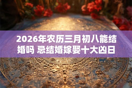 2026年农历三月初八能结婚吗 忌结婚嫁娶十大凶日