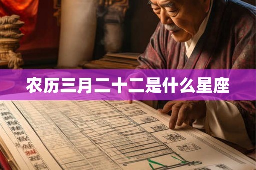农历三月二十二是什么星座