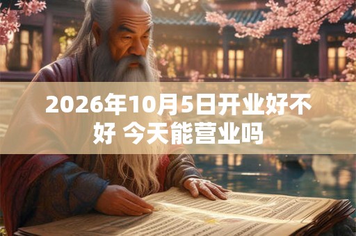 2026年10月5日开业好不好 今天能营业吗 2026年10月5日开业好不好 今天能营业吗