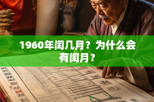1960年闰几月？为什么会有闰月？