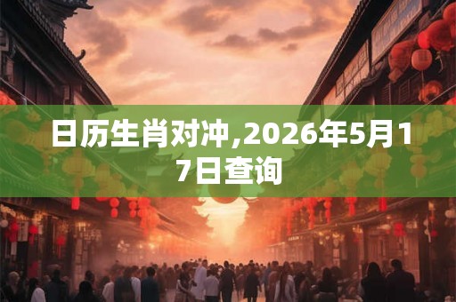 日历生肖对冲,2026年5月17日查询