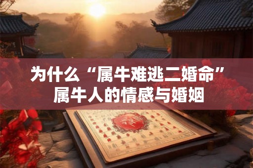 为什么“属牛难逃二婚命” 属牛人的情感与婚姻