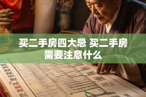 买二手房四大忌 买二手房需要注意什么