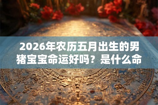 2026年农历五月出生的男猪宝宝命运好吗？是什么命？