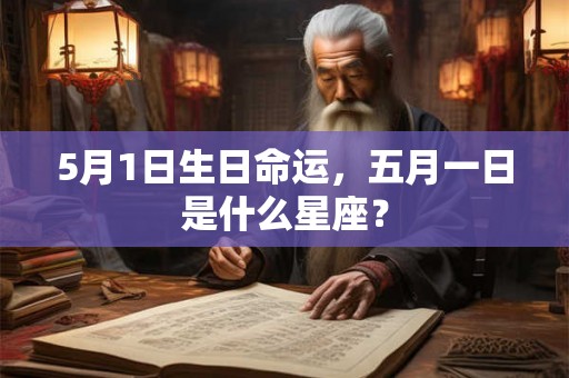 5月1日生日命运，五月一日是什么星座？