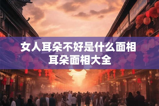女人耳朵不好是什么面相 耳朵面相大全