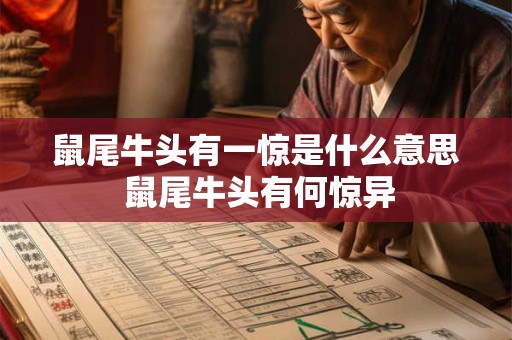 鼠尾牛头有一惊是什么意思 鼠尾牛头有何惊异