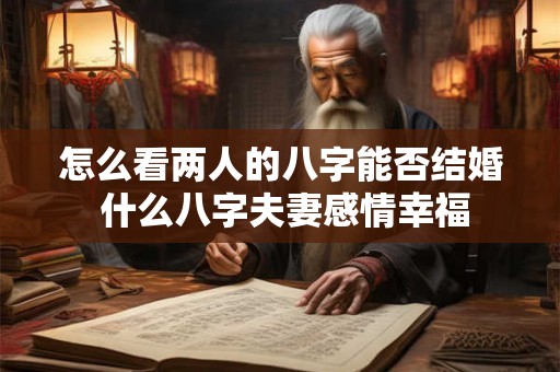 怎么看两人的八字能否结婚 什么八字夫妻感情幸福