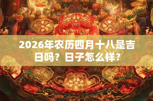 2026年农历四月十八是吉日吗？日子怎么样？